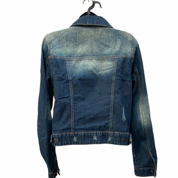 Liquid Jeans Distressed Jean Jacket Women’s Medium - Picture 4 of 7